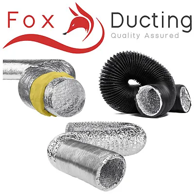 Aluminium Combi Acoustic Insulated Flexible Ducting 4” 5” 6” 8” 10” 12 Inch UK • £17.60