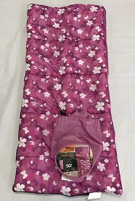 $9.99 • Buy Field & Stream Youth Sleeping Bag 50 Degree Pink Butterflies Flower 28  X 57 