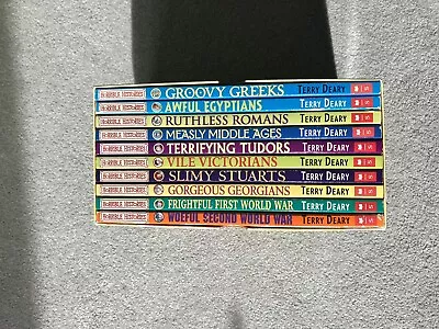 Horrible Histories Ten Terrifying Books Box Set Terry Deary - PaperBack • £10.50