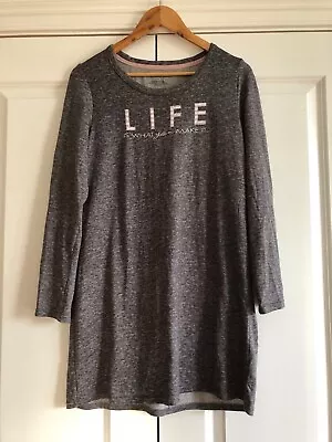 NEW S Marilyn Monroe LIFE IS WHAT YOU MAKE IT Grey T-shirt Long Top DRESS  • $59.95