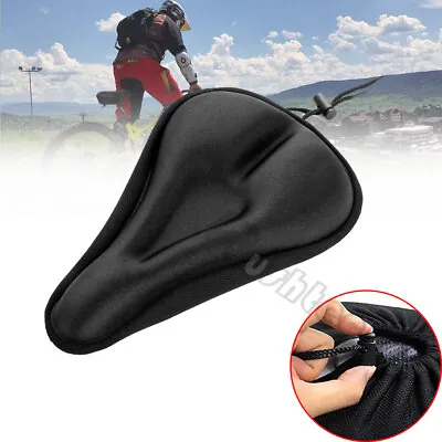 Bike Seat Cover Comfort Cushion Cover Soft Padded Mountain Bicycle Saddle Sport • $7.27
