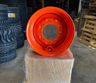 1 New Rims 8 Bolt 8.25 X 16.5 Skid Steer Fits BOBCAT 10x16.5 ORANGE Ships In Box • $125