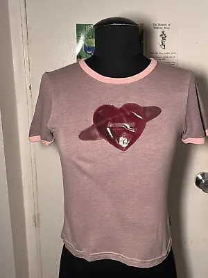 Heaven Marc Jacobs Shirt Heart Graphic Baby Tee • £76.41