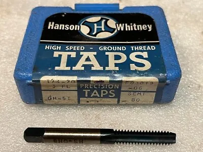 1/4 -20 HSS 3 Flute Semi-bottom Treated Tap GH5 Hanson-Whitney New USA • $14.99