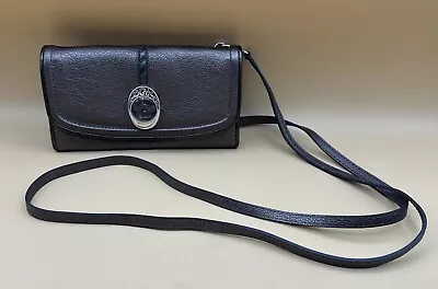 Brighton Bronze Leather Crossbody Bag Wristlet Wallet Silver Details EUC • $19.96