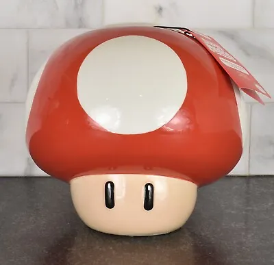 Nintendo Super Mario Mushroom Ceramic Shaped Cookie Jar • $49.99