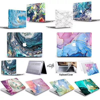 Color Marble Case For Macbook M3 Air 13 12 11 Pro 14 15 16 Inch +Keyboard Cover • £21.58