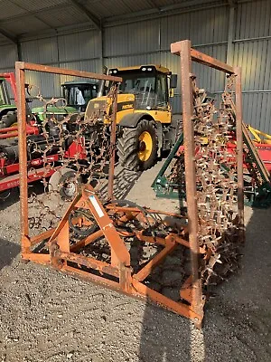 6 Meter Grass Chain Harrows✅Hydraulic  Folding✅ Spring Weeder Grass Seed HD • £1680