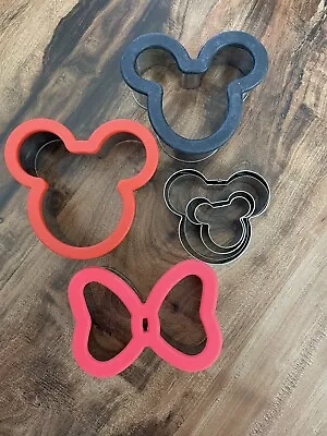 Mickey Mouse Minnie Mouse Cookie Cutters Disney Bow • $12.65