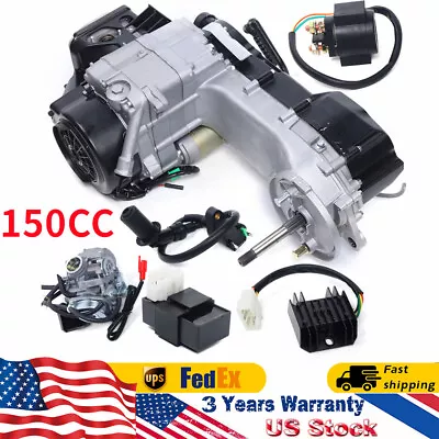 Long Case GY6 Single Cylinder Scooter Complete Engine Motor CVT 150CC 4-Stroke  • $293.55