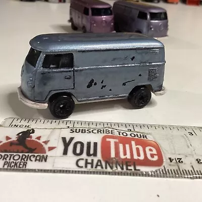 Matchbox 1999 Dusty Blue Volkswagen Bus Vw Delivery Van 1:58 China Variation • $1.95