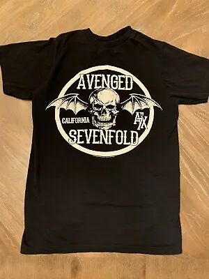 Avenged Sevenfold California 99 A7X Skull Bat Metal Band T Shirt SZ Medium Black • $9.99