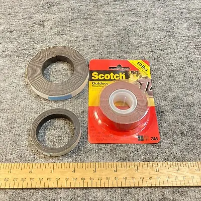 £7.83 • Buy Mounting Tape 3 Rolls W/ 1 Scotch Outdoor Mounting Tape 1 Magnetic Tape