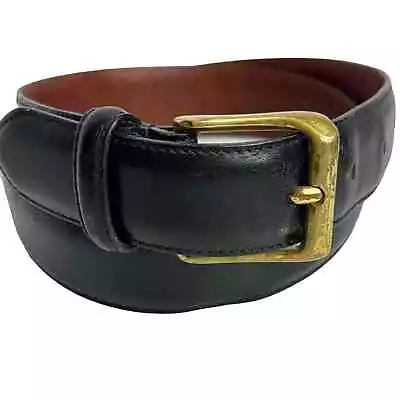 Coach Belt Size 32 Black Leather 5950 Gold Toned Buckle 1  Made In Costa Rica • $28.88