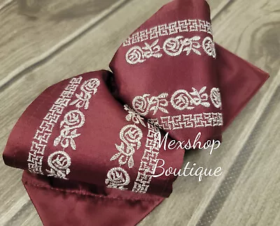 Economic Charro Mexican Bow Tie Handmade For Mexican Tailors Color Burgundy • $29.99