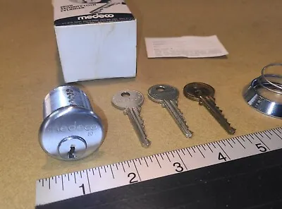 Medeco Mortise Door Cylinder With 3 Working Keys - Tested Good • $69