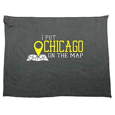 £5.95 • Buy Put On The Map Chicago Gift Funny Novelty Kitchen Cleaning Cloth Dish Tea Towel