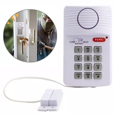 Wireless Door Alarm Shed Garage Caravan Burglar Home Security Keypad Loud Alarm • £6.79