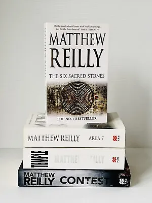 Matthew Reilly -4 Bk Lot -Temple/ Contest/ Area 7/ 6 Sacred Stones +Bonus Ice St • $33.97