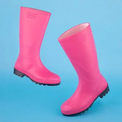 £12.99 • Buy Kids Wellington Boots Pink Slip On Shoezone Size UK 13,1,2,3,4,5,6,7,8