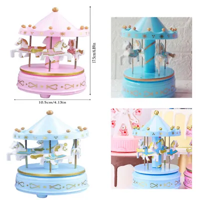 Toys For Boys Girls Cute Carousel Music Box Merry-Go-Round Kids Baby Xmas Gift • £10.39