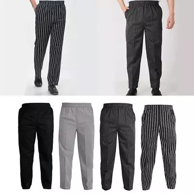 Chef Baggy Pants For Men / Women Cooking With Pockets And • £9.84