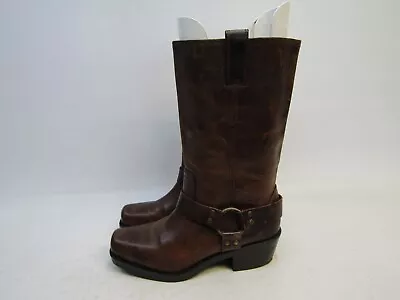 Mossimo Womens Size 9.5 M Supply Brown Leather Harness Cowboy Fashion Boots • $29.99