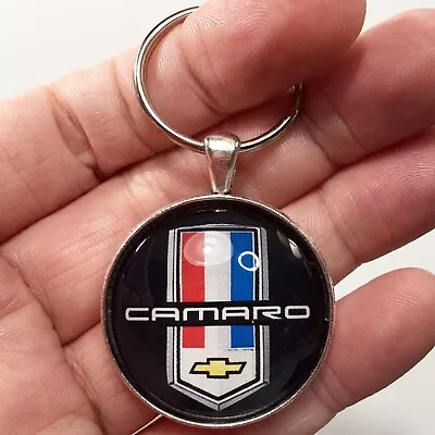 Vintage Chevrolet Camaro Chevy 3 Stripe Logo Emblem Badge Reproduction Keychain • $12.95