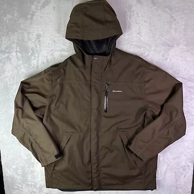 Grundens Fishing Jacket Heavy Duty Men's XL Brown Weatherproof Fishing Hooded • $40