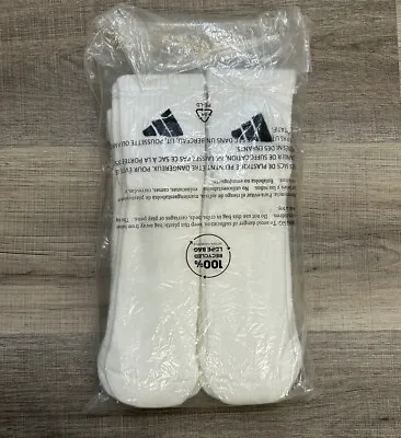 Adidas Socks Mens 6 Pair Quarter Cut White New Size 9.5-12 • $16.27