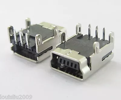100pcs Mini USB Jack Female Socket Connector 5 Pin 90° • $17.21