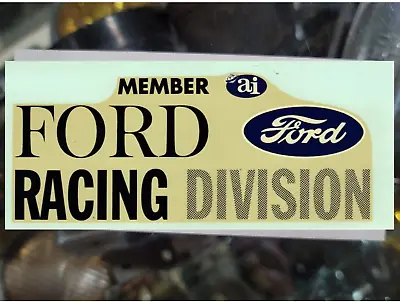 Vintage FORD RACING DIVISION Water Decal Hot Rod Drag Racing Muscle Car Old Auto • $23.99