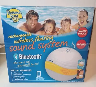 Banana Boat Rechargeable Bluetooth Waterproof Floating Speaker Ball W/Cord • $39.99