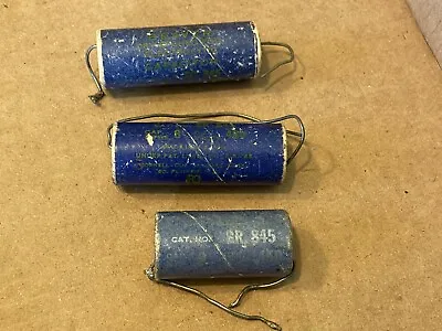 3 Vintage 1950s Cornell-Dubilier 8 Uf 450v Axial Paper Beaver Capacitors (1 NOS) • $30