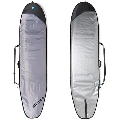 Bulldog 9ft6 Longboard Bag NEW 5mm Surfboard Day Bag With Fin Slot Silver • £54.95