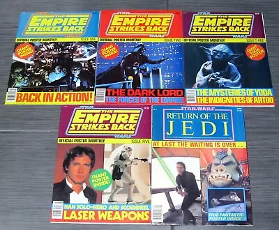Star Wars Empire Strikes Back Official Poster Monthly Magazine Lot Of 5 VINTAGE • $99.99