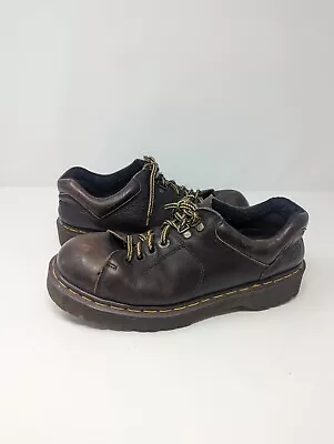 Doc Martens 8312 Men's 8 Lace Up Chunky Shoes Brown Leather Air Cushion Y2K Vtg • $50