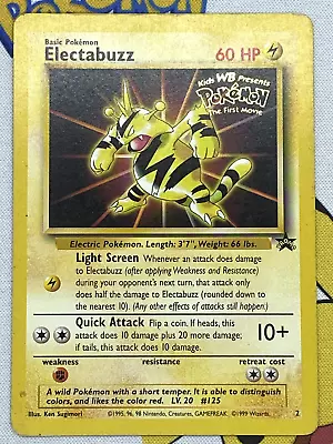 Pokemon Card Electabuzz Promo 2  WOTC Vintage Original! • $13