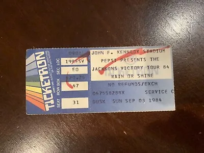 Michael Jackson-Jackson’s Victory Tour 9-29-1984 Ticket Stub JFK Stadium Phila. • $22.99