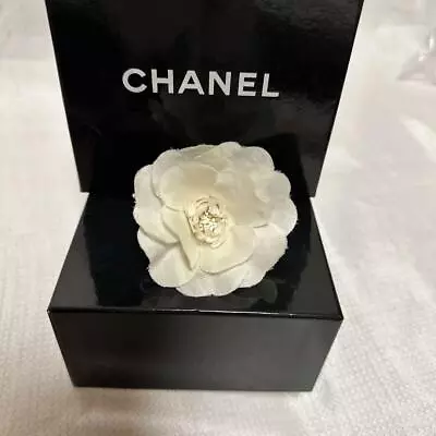 Authentic CHANEL Brooch Camellia Corsage White With Box Vintage #3 • $148