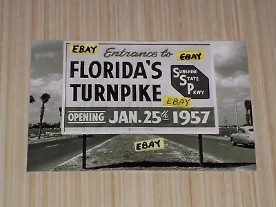 Vintage 4X6 Glossy Photo Opening Of Florida's Turnpike 1957 Sunshine State Pkwy • $1.99