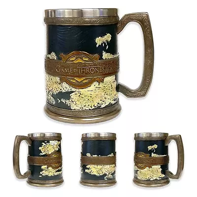 Official Game Of Thrones Westeros Map The Seven Kingdoms Steel Beer Tankard Mug • £11.98