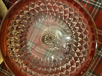 Vintage Indiana Glass Kings Crown Ruby Red Flash Bowl Diamond Point • $18.50