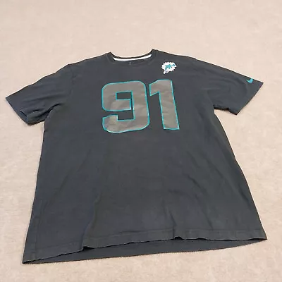 Nike Miami Dolphins Wake #91 Mens Size XL Blue Short Sleeve T Shirt  • $18.88