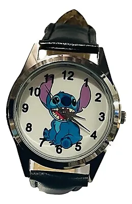 Lilo And Stitch STITCH Sitting Leather Band Wrist Watch • $14.99