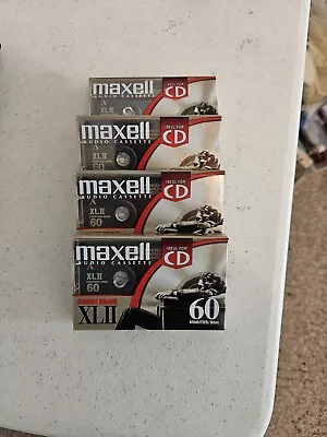 4 Maxell XLII 60 IEC Type II High BiasCassette Tapes Sealed NOS • $35