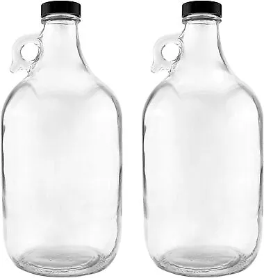 Nicebottles Glass Handled Jugs Half-Gallon Clear Pack Of 2 Clear  • $36.10