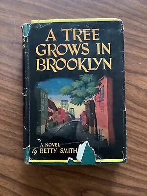 1943 Book Club Edition Betty Smith A TREE GROWS IN BROOKLYN Classic Dust Jacket • $14