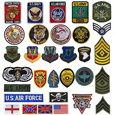 Army Patches Military Sew On Airborne Eagle Nato Tiger US Forces Uniform Badges • £5.69