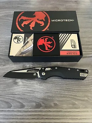 Microtech Manual MSI RAM-LOK Fluted Black G10 - Plain Edge Black Blade / M390MK • $369